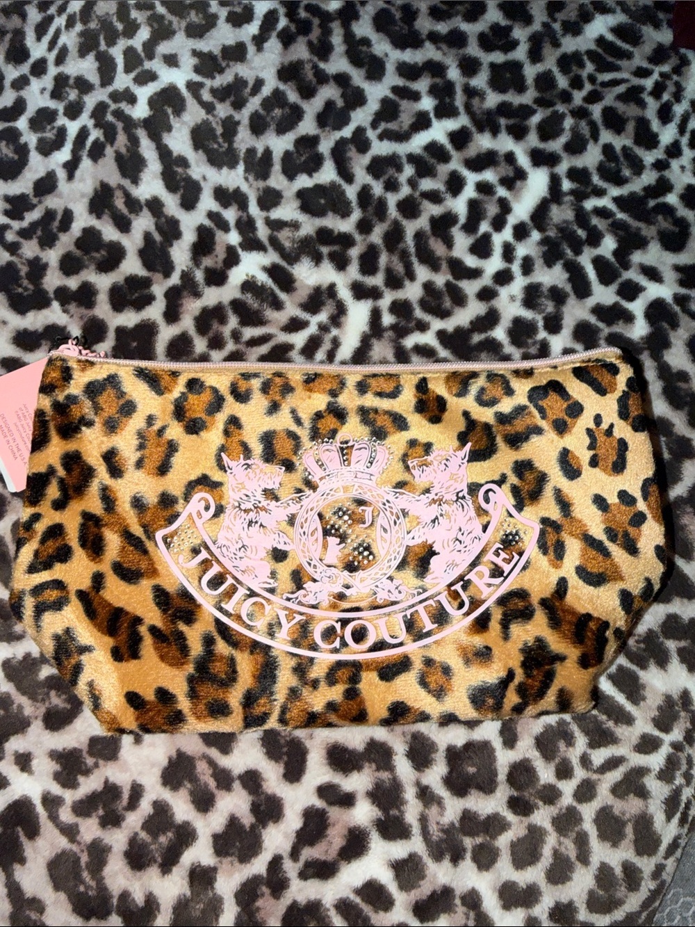 Juicy Couture Leopard Print Travel Makeup Bag